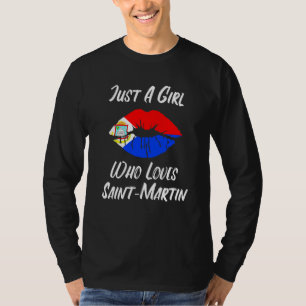 Lips Mouth Love Flag St Maarten T-Shirt