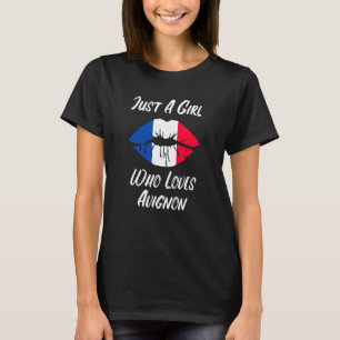 Lips Mouth Love French Flag Avignon T-Shirt