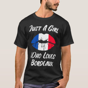 Lips Mouth Love French Flag Bordeaux T-Shirt