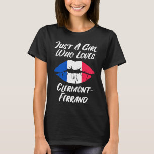 Lips Mouth Love French Flag Clermont Ferrand T-Shirt