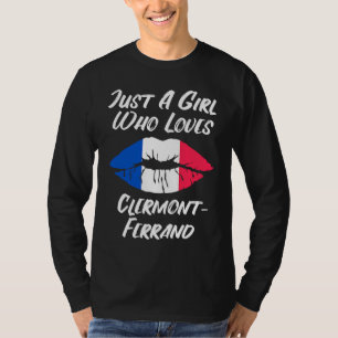 Lips Mouth Love French Flag Clermont Ferrand T-Shirt