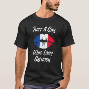 Lips Mouth Love French Flag Grenoble T-Shirt