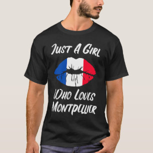 Lips Mouth Love French Flag Montpellier T-Shirt