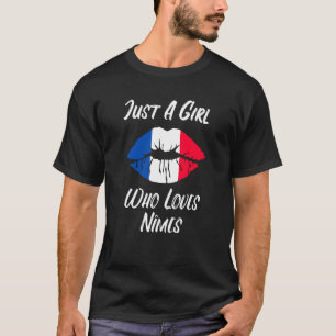 Lips Mouth Love French Flag Nimes T-Shirt
