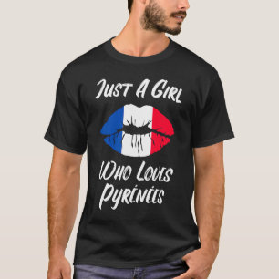 Lips Mouth Love French Flag Pyrenees T-Shirt