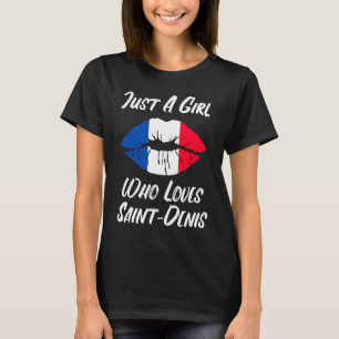 Lips Mouth Love French Flag Saint Denis T-Shirt