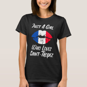 Lips Mouth Love French Flag Saint Tropez T-Shirt