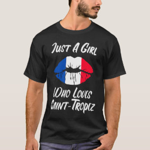 Lips Mouth Love French Flag Saint Tropez T-Shirt