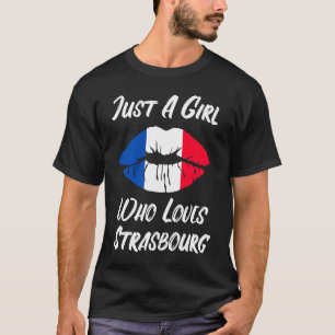 Lips Mouth Love French Flag Strassburg T-Shirt