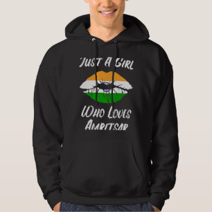 Lips Mouth Love Indian Flag Amritsar Hoodie