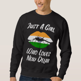 Lips Mouth Love Indian Flag New Delhi Sweatshirt