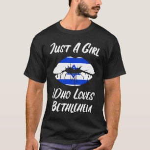 Lips Mouth Love Israeli Flag Bethlehem T-Shirt