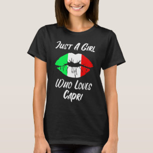 Lips Mouth Love Italian Flag Capri T-Shirt