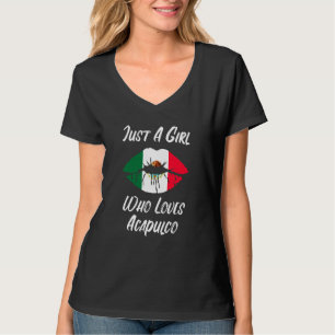 Lips Mouth Love Mexican Flag Acapulco T-Shirt