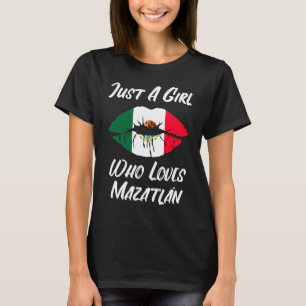 Lips Mouth Love Mexican Flag Mazatlan T-Shirt