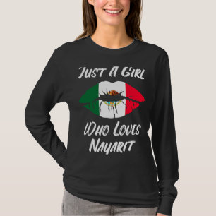 Lips Mouth Love Mexican Flag Nayarit T-Shirt