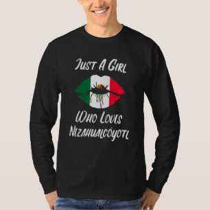 Lips Mouth Love Mexican Flag Nezahualcoyotl T-Shirt