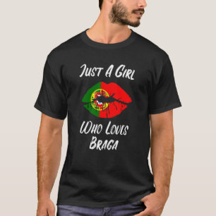 Lips Mouth Love Portuguese Flag Braga T-Shirt