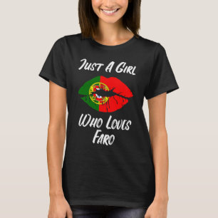 Lips Mouth Love Portuguese Flag Faro T-Shirt