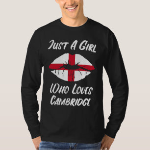 Lips Mouth Love Saint George's Cross Flag Cambridg T-Shirt