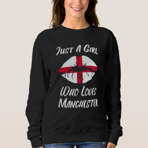 Lips Mouth Love Saint George's Cross Flag Manchest Sweatshirt