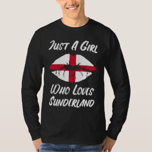Lips Mouth Love Saint George's Cross Flag Sunderla T-Shirt