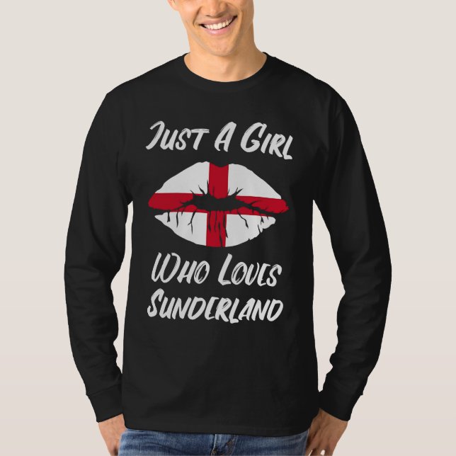 Lips Mouth Love Saint George's Cross Flag Sunderla T-Shirt (Front)