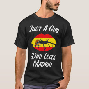 Lips Mouth Love Spanish Flag Madrid T-Shirt