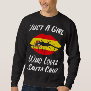 Lips Mouth Love Spanish Flag Santa Cruz Sweatshirt