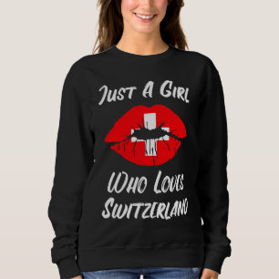 Lips Mouth Love Swiss Flag Switzerland Sweatshirt