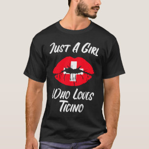 Lips Mouth Love Switzerland Flag Tessin T-Shirt