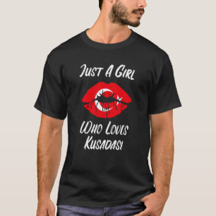 Lips Mouth Love Turkish Flag Kusadasi T-Shirt