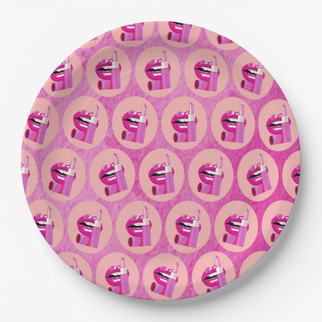 Lips Paper Plate (Front)