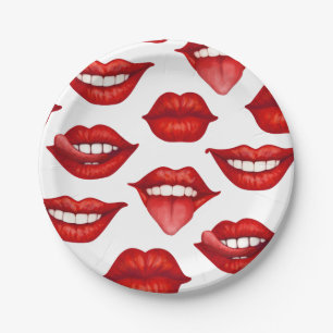 Lips Paper Plate