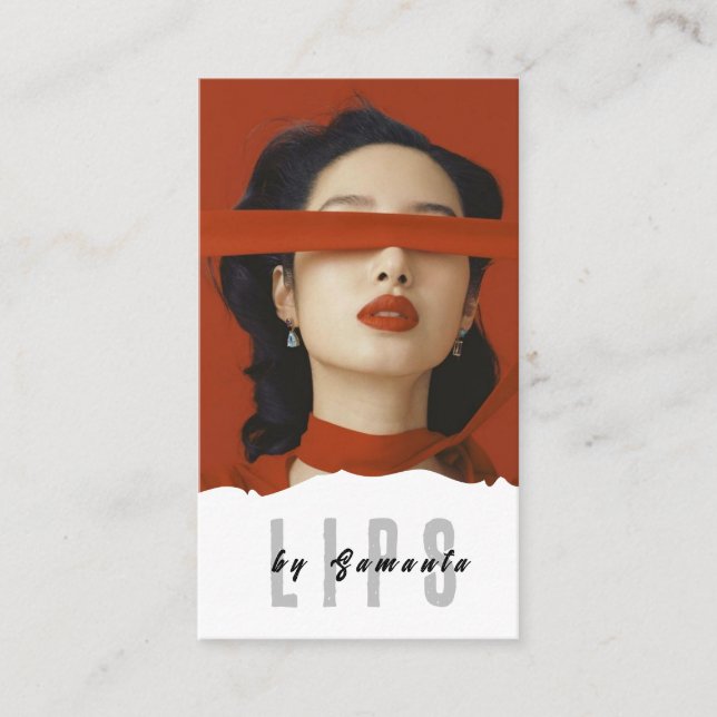 Lips PMU Microblading Henna Salon  Business Card (Front)