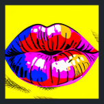 Lips pop art poster<br><div class="desc">High quality up to 40x40 inch lips pop art poster.</div>