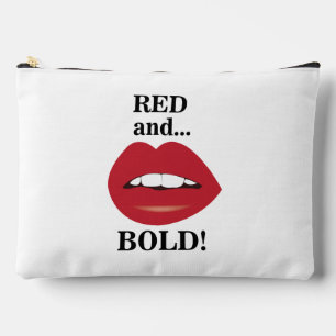 Lips Red and Bold Lips Makeup Bag