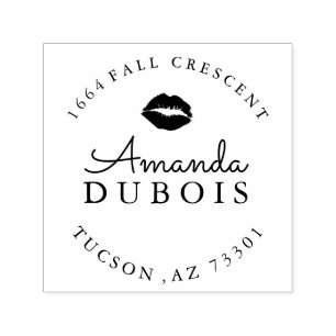 Lips Rubber Address Stamp