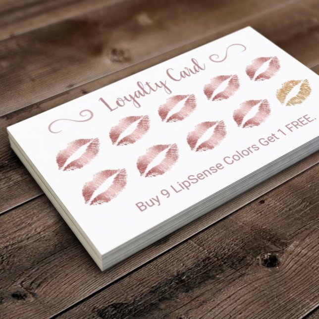 Lips Salon Lipstick Distributor Loyalty Reward Card (Creator Uploaded)