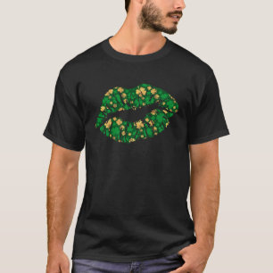 Lips St Patrick s Day  St Patrick s Day Lips Queen T-Shirt