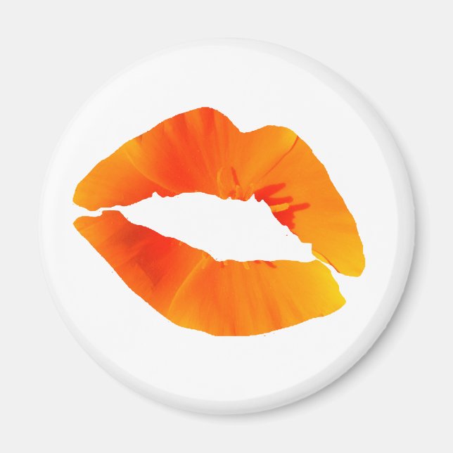 Lips Standard, 5.7 Cm Round Magnet (Front)
