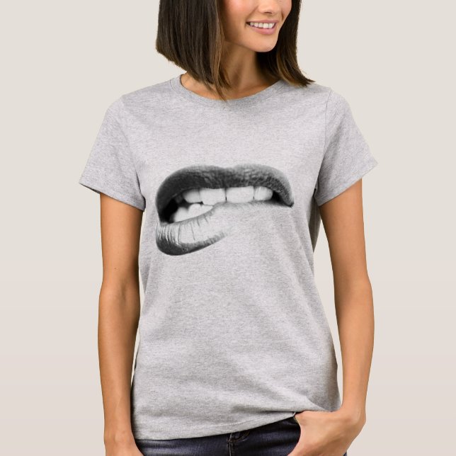 Lips Teeth Bite T-Shirt (Front)