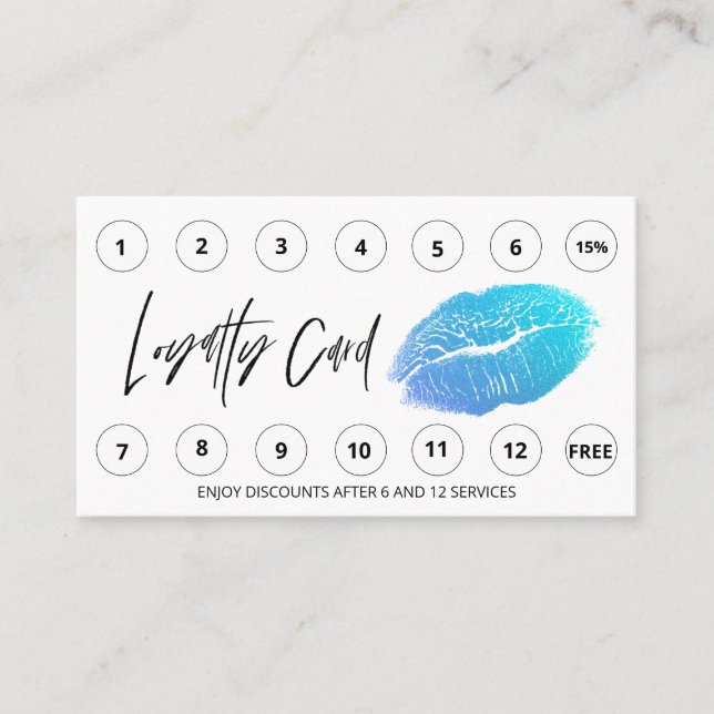 *~* LIPS Thank You Rewards QR LOGO beauty Loyalty Card (Front)