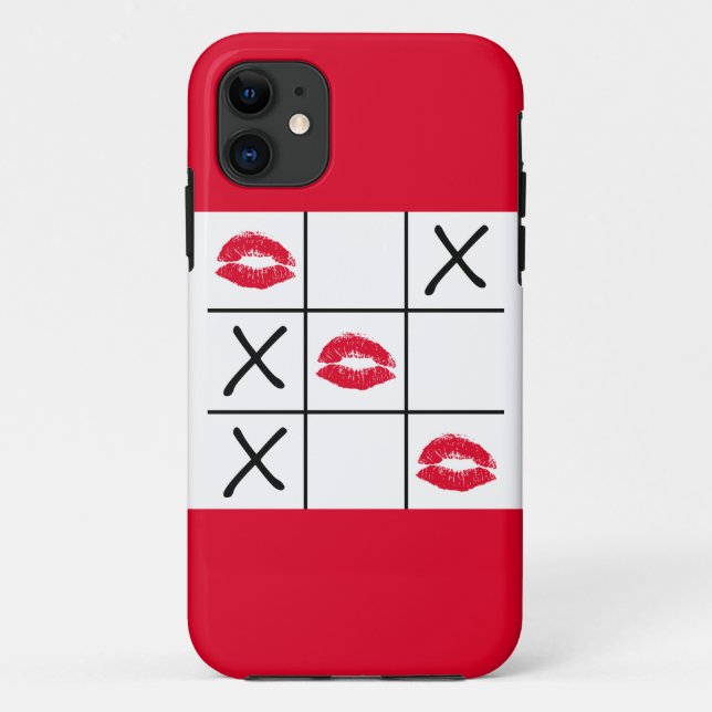 Lips Tic Tac Toe Case-Mate iPhone Case (Back)