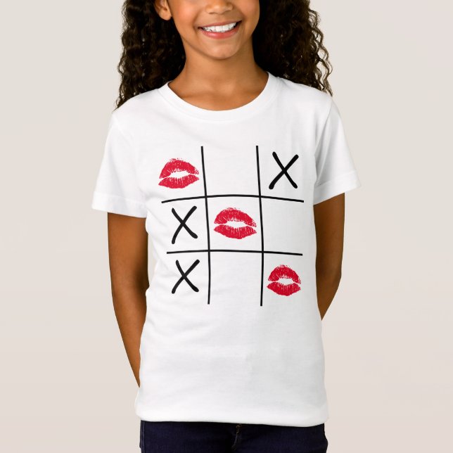 Lips Tic Tac Toe T-Shirt (Front)
