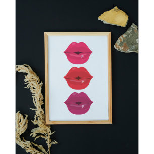 Lips Wall Art, Lips Wall Decor Modern Art