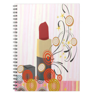 Lipsense Lipstick Cosmetologist Makeup Artist Spiral Notebook