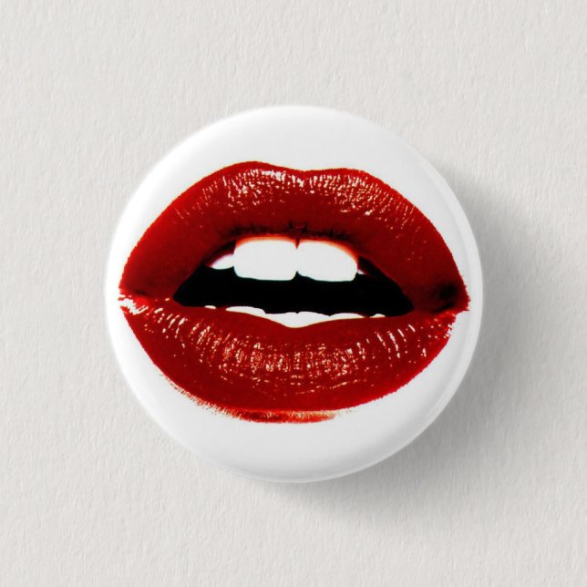Lipstick 3 Cm Round Badge (Front)