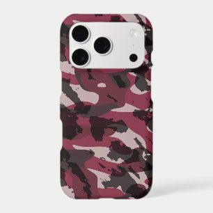 Lipstick and Dark Mauve camo abstract
