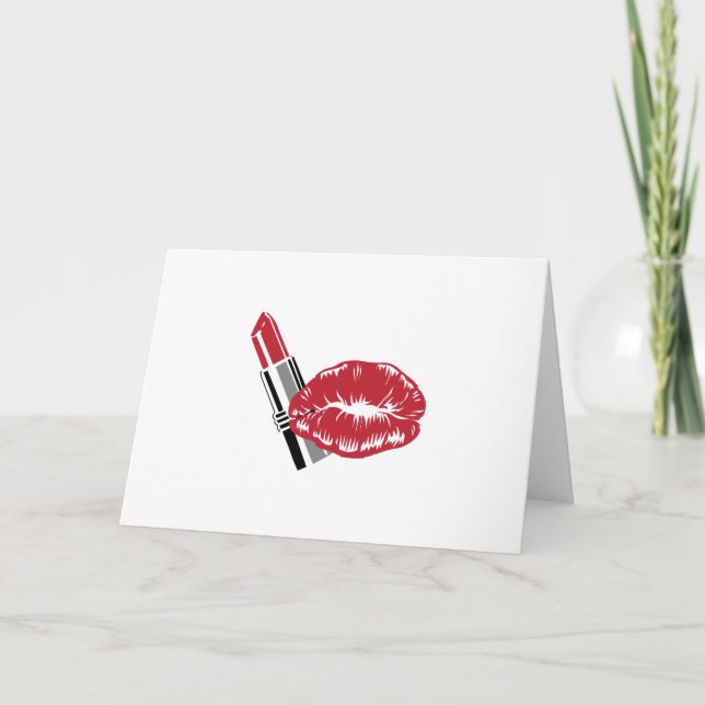 LIPSTICK AND LIPS CARD (Front)